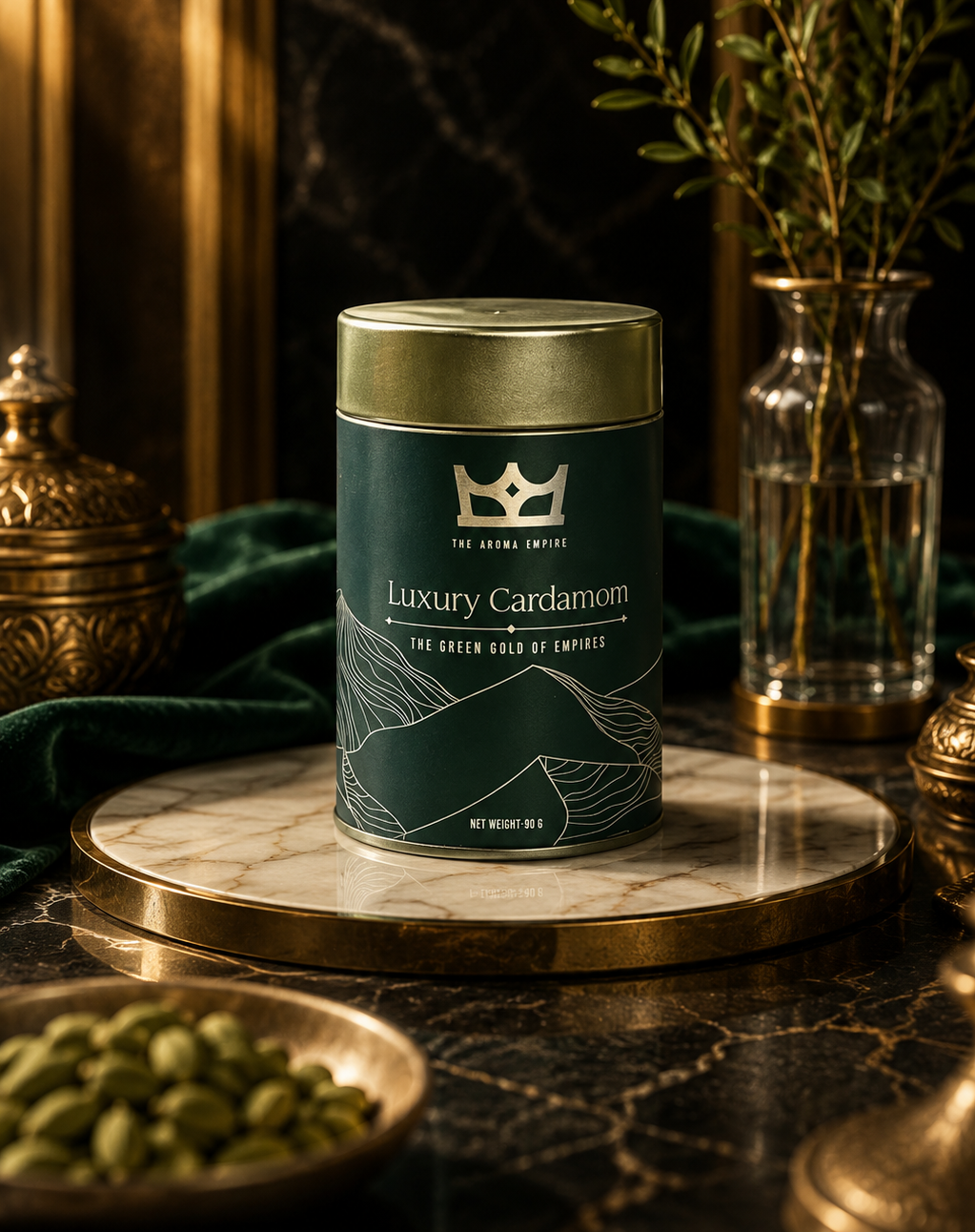 The Aroma Empire Luxury Green Cardamom Pods 80g | Pack of 1