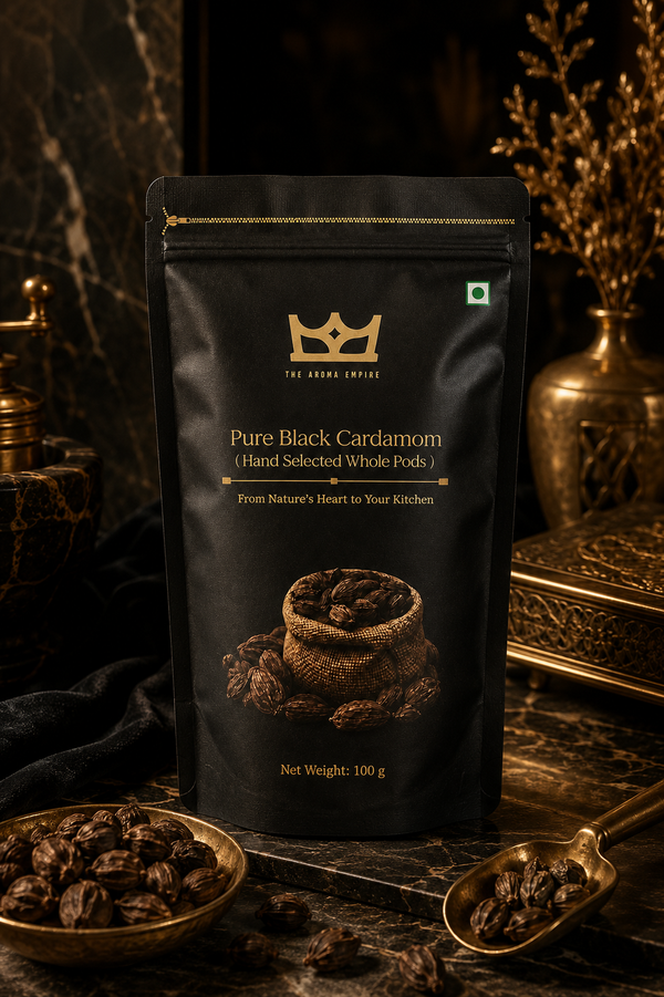The Aroma Empire Pure Black Cardamom 100g | Pack of 1