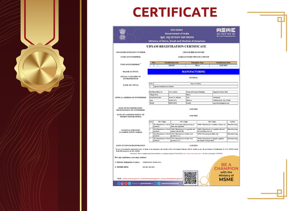 UDYAM Registration Certificate